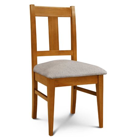 Silla de Comedor Euro lustre Miel Tapizado Shot Antique Espacity