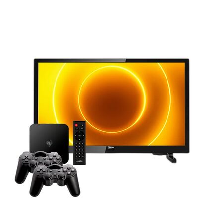 Combo TV Philips 24" LED HD + Consola Level Up Retroplay LT 8GB