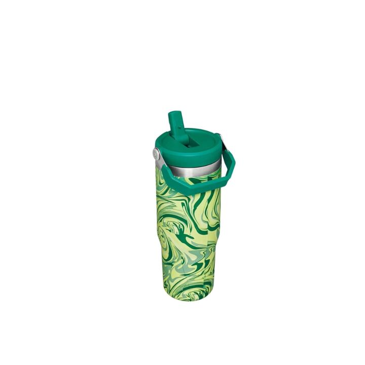 FLIP STANLEY STRAW TUMBLER 887ML CON MANIJA (C:VERDE CLARO Y OSCURO) - Vista 2