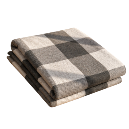 Mantel  Frizado 2.20x1.50 mts Decorativo Cuadrille Gris
