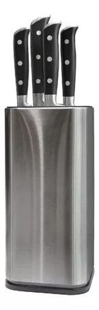  SET DE 4 CUCHILLOS LÍNEA PROFESSIONAL INOX. MANGO CON REMACHES NEGRO