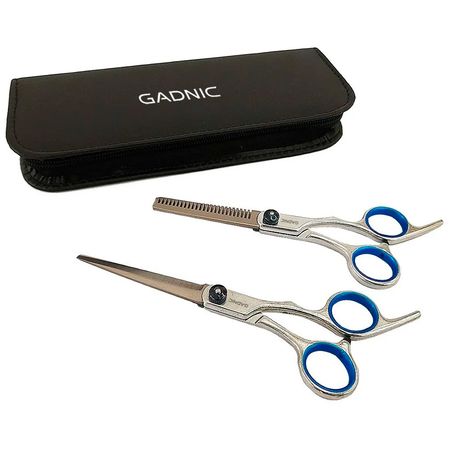 Kit de Tijeras de Peluquería Profesional Corte + Pulir