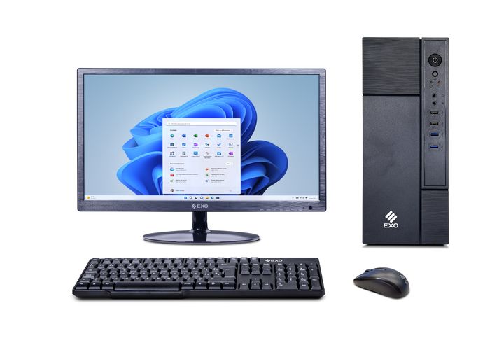 PC Intel I5-9400 8GB Ssd 256GB Wifi W11 + 18" Color Negro EXO - Vista 2