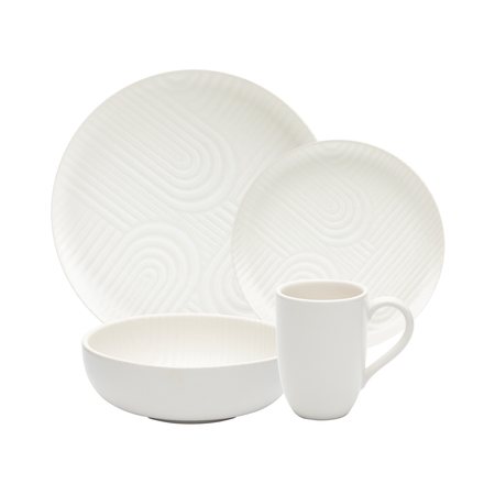 Juego de vajilla Platos x 16 Piezas Zen para 4 personas