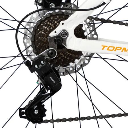 Bicicleta Mountain Bike Topmega Regal R29 Aluminio Gris/Rojo/Naranja Talle L