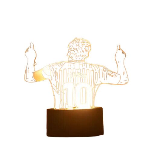 Lampara LED 3D – Figura Messi – Luz Calida USB - Vista 1