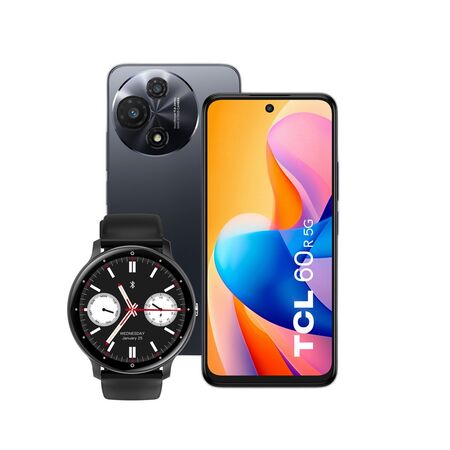 Combo TCL 60R 5G 4+128GB Space Gray + Smartwatch Dekkin SW 003
