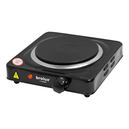 Anafe Electrico 1 Hornalla Brolux 1000w Con Termostato Negro