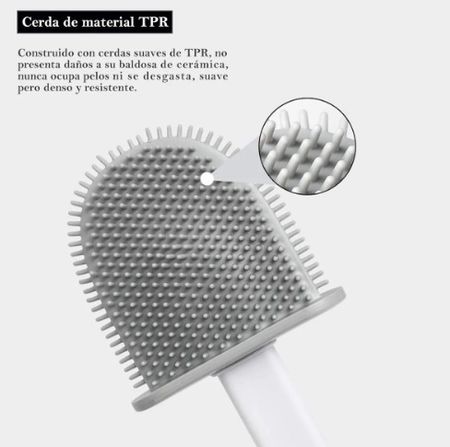 Cepillo escobilla de baño inodoro silicona flexible