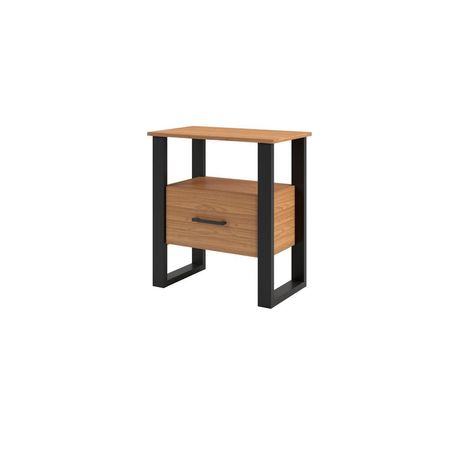 Mesa de Luz 1 cajon estante 60 cm Industrial Mix Match