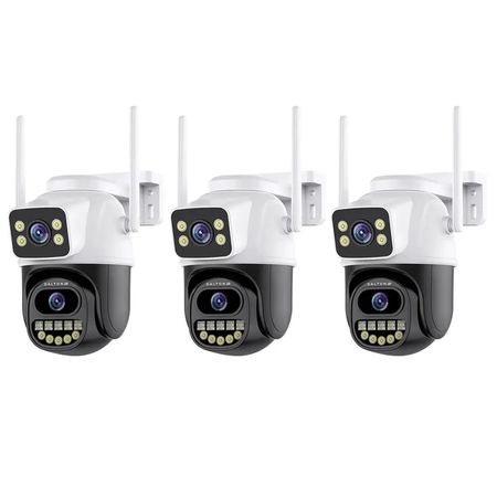 COMBO: 3 Cámara de Seguridad Dalton Doble Exterior / Interior Leds 4K Blanca y Negra DA-CAM07