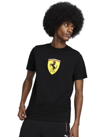Remera Puma Ferrari Race Colored Big Shield Hombre Moda Negro