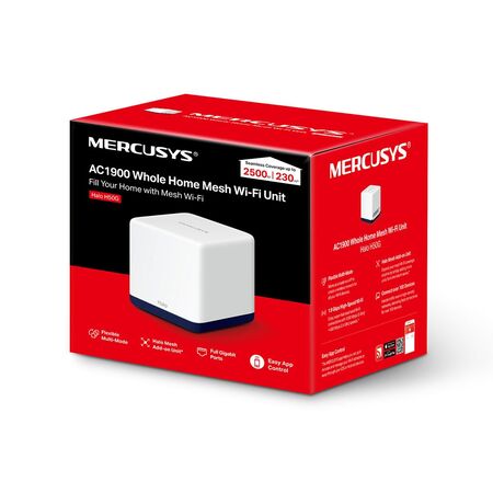 Sistema Mesh Mercusys Halo H50G 1 Pack AC1900 Blanco
