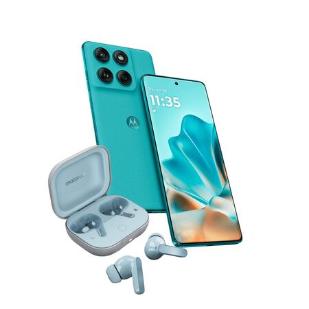Combo Moto Edge 60 Fusion 8+256GB Amazonite + Moto Buds Illusion Blue