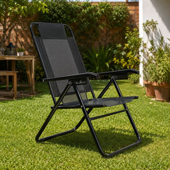 Combo x2 Reposera Sillon Plegable Descansar 5 Posiciones Aluminio 80040 - Vista 6