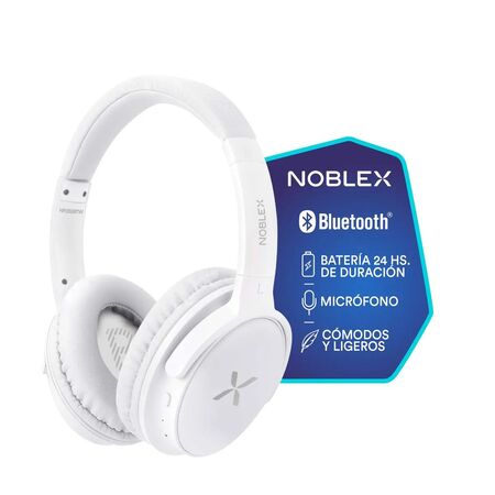 Auriculares Inalambricos Vincha Noblex Bluetooth 5.0 Blanco HP350BTW