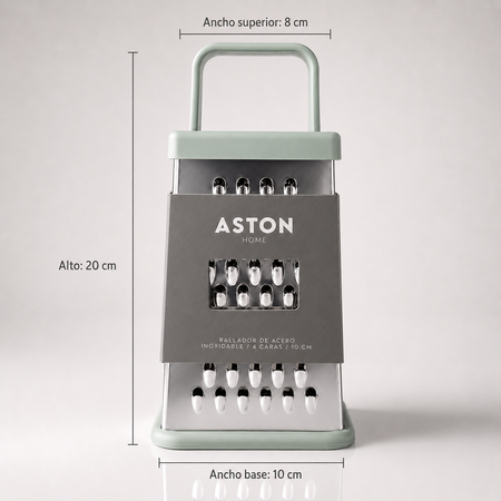 Rallador Manual 4 Caras Acero Inoxidable Antideslizante Aston