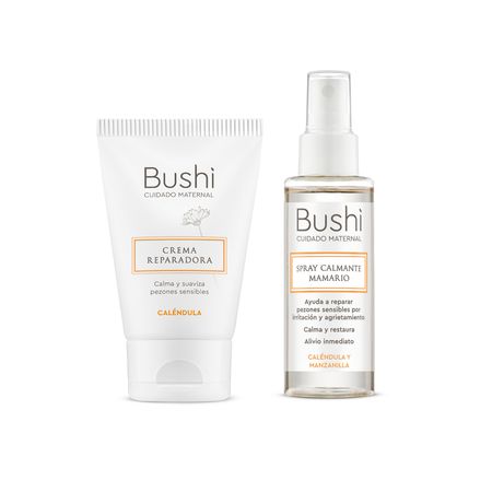 Bushi Set Lactancia Crema De Calendula + Spray Calmante
