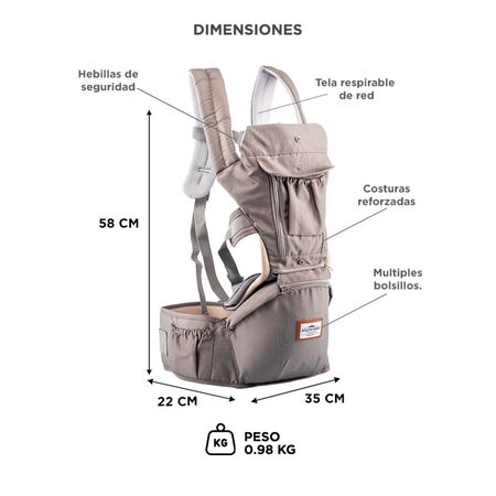 Mochila Porta Bebe Gadnic Ergonomica 20kg 3 en 1