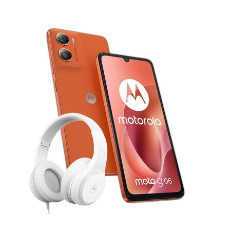 Combo Moto G06 4+64GB Arabesque NFC + Auriculares Vincha XT120 Negro