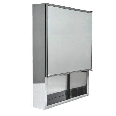 Botiquin Para Baño Dhinox Acero Inox 40x50x8 HD2 C/ Espejo