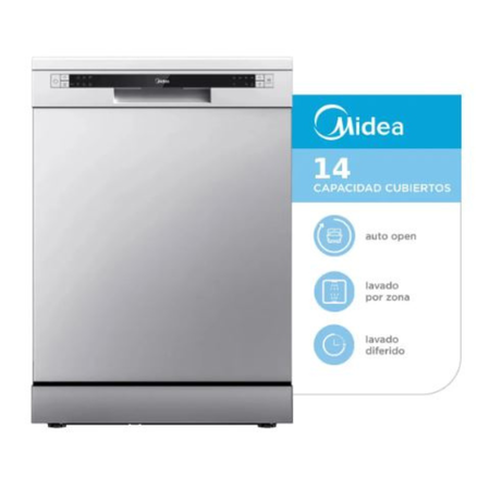 Lavavajilla 14 Cubiertos De-314xar1 Silver Midea