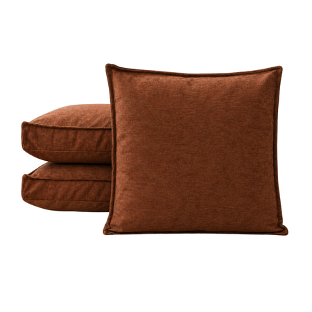 Pack x 3 Almohadones Para Sillon Algarrobo 50x50 Chenille Terracota