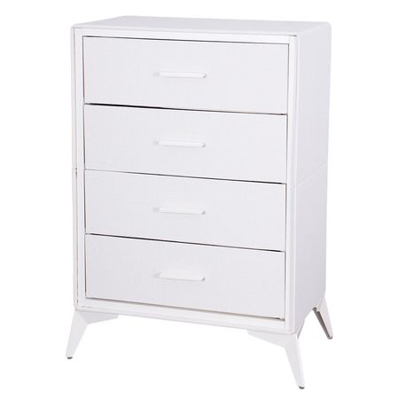 Cajonera | Organizador Dalton 4 Cajones Crema Metal Tela 231004