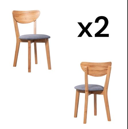 SILLAS NORDICAS DEFRANCE - 2 SILLAS TAPIZ GRIS (AZKAR00048)