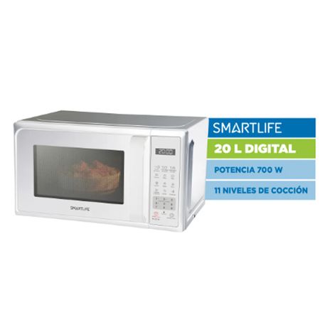 Microondas Digital 20 Litros Blanco Smartlife Sl-Mwo20mdw