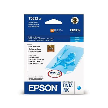 Cartucho de tinta Epson Original T63 Cian Cx 3700 4700