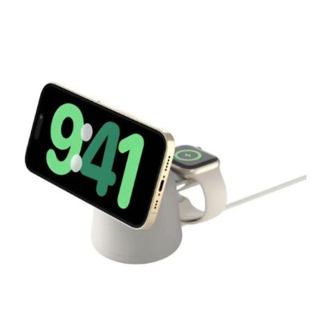 Cargador Belkin Magsafe 2-in-1 iPhone / Fast Charger Apple Watch S7 - S8 - Ultra