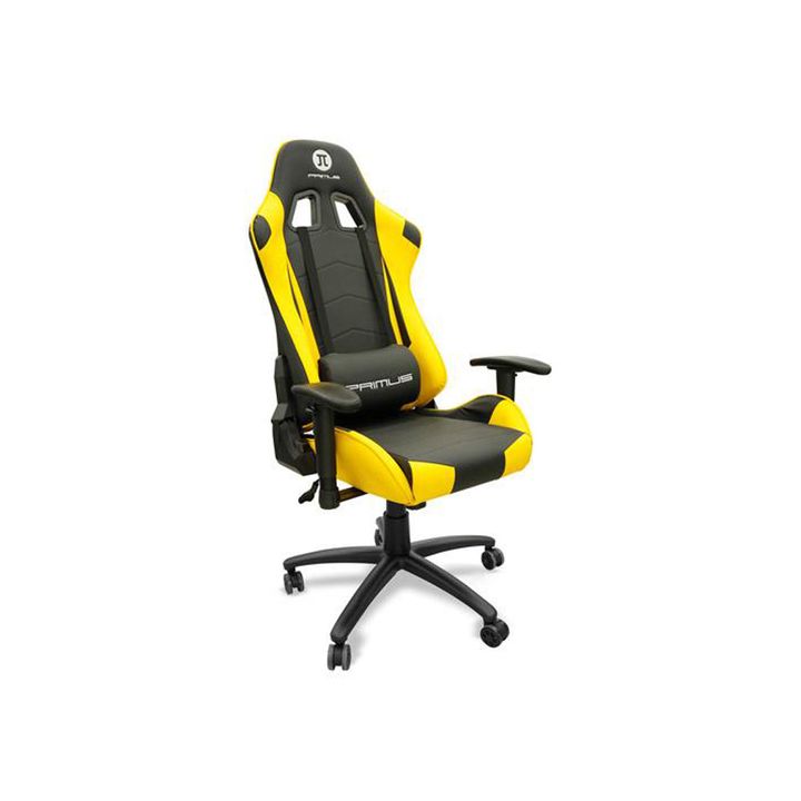 Silla Gamer Primus Thronos 100T Negra y Amarilla - Vista 2