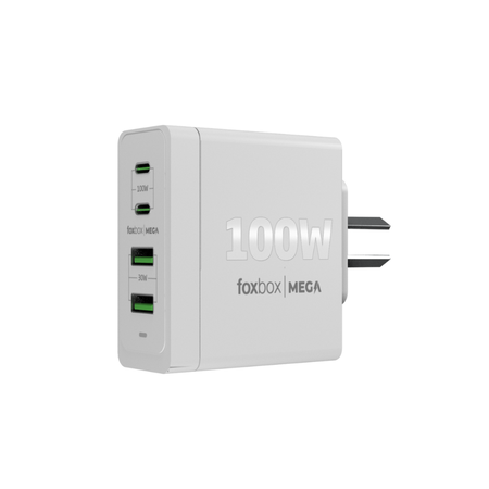 Cargador De Pared Gan Foxbox Mega 100w Sin Cable