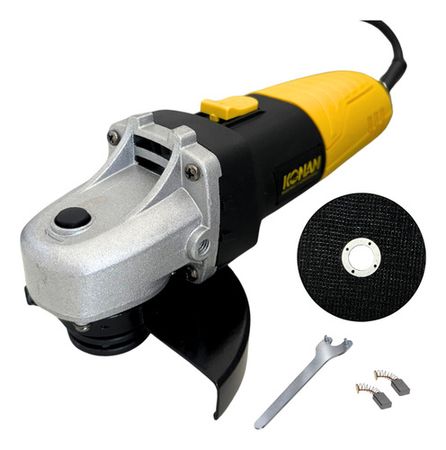 Amoladora Angular Konan 115mm 720w Corte Y Desbaste Eléctrica Amarillo Y Negro 50 (KC115)
