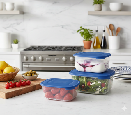 Set x 3 Hermeticos Plasticos Taper Recipiente Italianos Tontarelli 