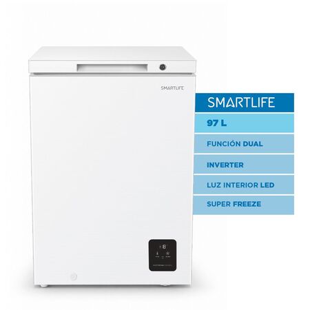Freezer Horizontal Smartlife CFR100WDINV 97L Inverter Blanco