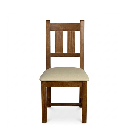 Silla Mobilia Silvia Madera Pino Tapizada Beige 1401
