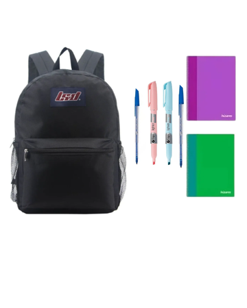 Kit mochila + 2 cuadernos A4 + 2 biromes + 2 resaltadores