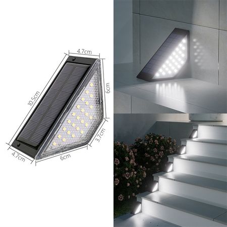 Luces Solares para Escaleras y Deck Exterior LED  - Pack x2 Luz Fría