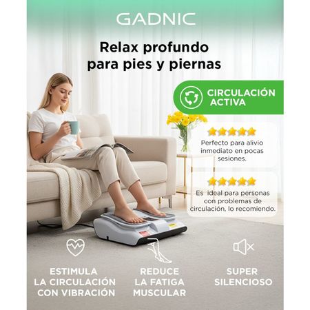 Masajeador Gadnic Jacarandá Relaja Piernas y Pies 3 Niveles 35w  110-240 V