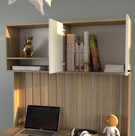 Escritorio Varillado Con Alzada 3104 Olmo/Everest  Tables