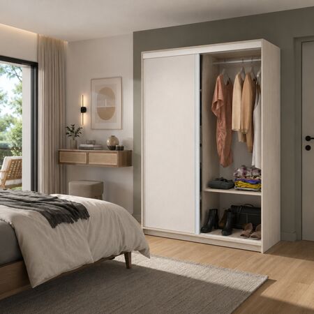 Placard Corredizo 1,30 2 Puertas Polar|blanco Tables
