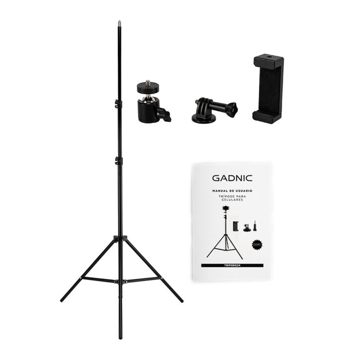 Tripode Profesional Gadnic 2,1 mts c/ Soportes para Celulares, Camaras y Fotografia - Vista 7