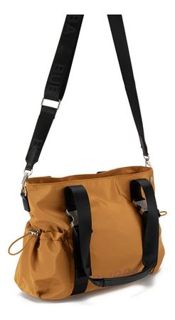 Bolso Tote Charlotte Bubba Bags Amplia Casual Mostaza Liso Níquel Negro