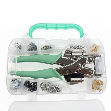 Set Colocador De Ojalillos Proline Con Perforadora ETKP008PI