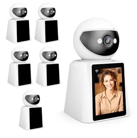 Kit x6 de Cámaras de Seguridad SriHome Audio Bidireccional Pantalla HD 28 Pulgadas