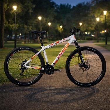 Bicicleta Mountain Bike Topmega Regal R29 Aluminio Gris/Rojo/Naranja Talle M - Vista 6