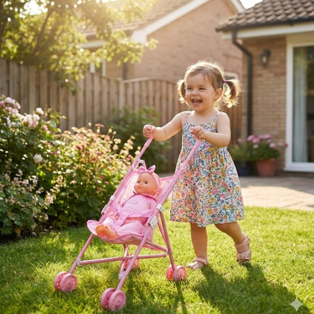 Bebé Cariñito Nenino con cochecito de paseo (0681)