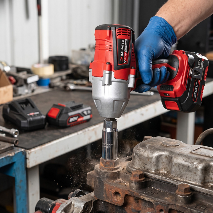 Llave De Impacto Brushless Profesional 1800nm 3/4 con bateria y cargador DAIHATSU - Vista 2